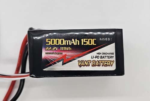 Vant - 6s 5000 mah 150c Softcase lipo pack